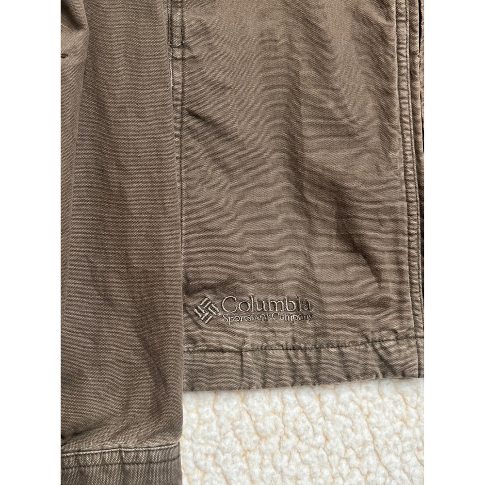 Columbia Granite Cloth Lite Workwear Jacket Brown Womens XL Full Zip Utility - Picture 5 of 11